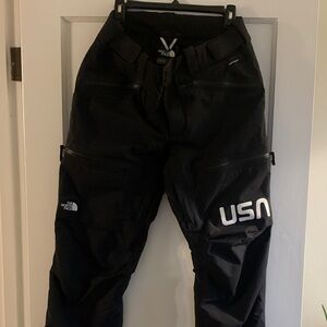 Women’s black North Face team USA ski pants